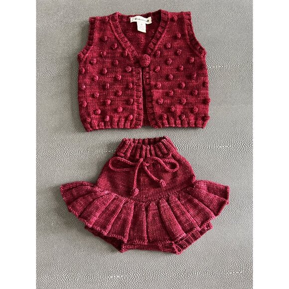 Misha & Puff Berry Skating Pond Skirt & Vest Set 12/18 VGUC - Picture 1 of 7